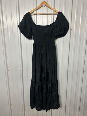 Abercrombie & Fitch Emerson Drama Bow Back Maxi Dress Romantic Coastal Chic NWT